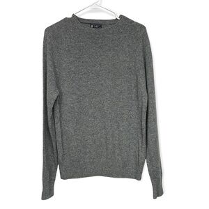 J. crew premium lambs wool crew neck grey charcoal sweater, medium